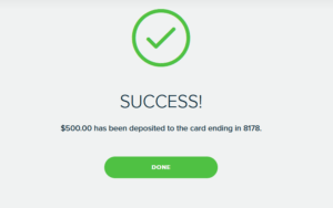 MoneyPak Deposit Success - $500 has been successfully deposited to the card - register-moneypak.com